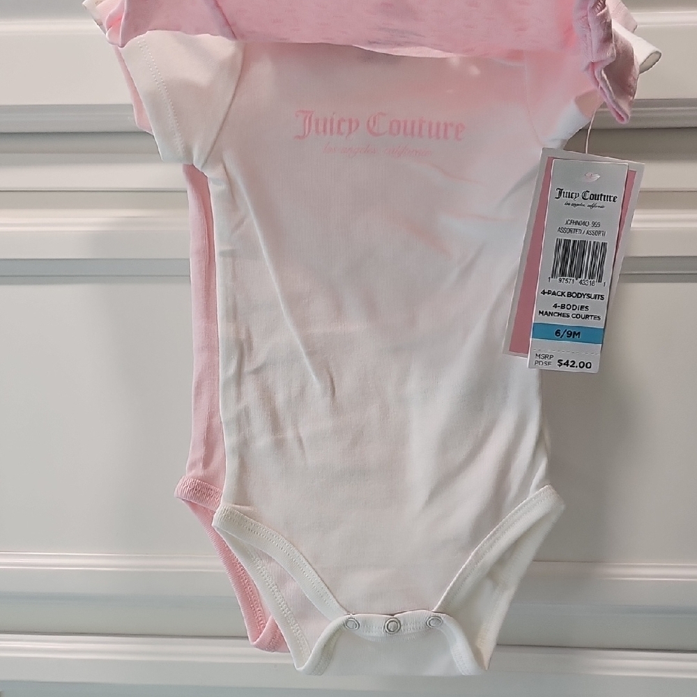 Juicy Couture Pink Bodysuit One Piece Short Sleeve - Picture 2 of 5